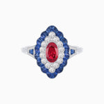 Load image into Gallery viewer, Antique Inspired Oval Cut Gemstone Cocktail Ring - Shahin Jewelry