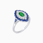 Load image into Gallery viewer, Antique Inspired Oval Cut Gemstone Cocktail Ring - Shahin Jewelry
