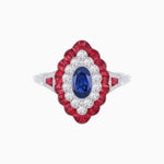 Load image into Gallery viewer, Antique Inspired Oval Cut Gemstone Cocktail Ring - Shahin Jewelry