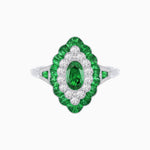 Load image into Gallery viewer, Antique Inspired Oval Cut Gemstone Cocktail Ring - Shahin Jewelry