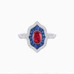 Load image into Gallery viewer, Antique Inspired Oval Cut Gemstone Ring - Shahin Jewelry