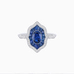 Load image into Gallery viewer, Antique Inspired Oval Cut Gemstone Ring - Shahin Jewelry