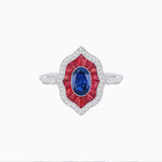 Load image into Gallery viewer, Antique Inspired Oval Cut Gemstone Ring - Shahin Jewelry