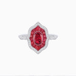 Load image into Gallery viewer, Antique Inspired Oval Cut Gemstone Ring - Shahin Jewelry