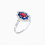 Load image into Gallery viewer, Antique Inspired Oval Cut Gemstone Ring - Shahin Jewelry