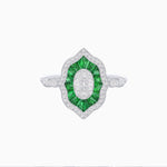 Load image into Gallery viewer, Antique Inspired Oval Cut Illusion Diamond Ring - Shahin Jewelry