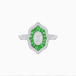Load image into Gallery viewer, Antique Inspired Oval Cut Illusion Diamond Ring - Shahin Jewelry