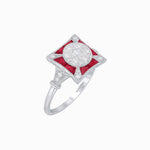 Load image into Gallery viewer, Antique Inspired Ring In Illusion Setting - Shahin Jewelry