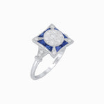 Load image into Gallery viewer, Antique Inspired Ring In Illusion Setting - Shahin Jewelry