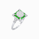 Load image into Gallery viewer, Antique Inspired Ring In Illusion Setting - Shahin Jewelry