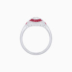 Load image into Gallery viewer, Antique Inspired Ring with Diamond and Gemstone - Shahin Jewelry