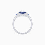 Load image into Gallery viewer, Antique Inspired Ring with Diamond and Gemstone - Shahin Jewelry