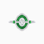 Load image into Gallery viewer, Antique Inspired Ring with Diamond and Gemstone - Shahin Jewelry