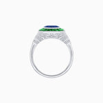 Load image into Gallery viewer, Antique Inspired Ring With Gemstone - Shahin Jewelry