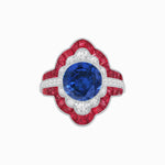 Load image into Gallery viewer, Antique Inspired Ring With Gemstone - Shahin Jewelry