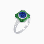 Load image into Gallery viewer, Antique Inspired Ring With Gemstone - Shahin Jewelry