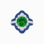 Load image into Gallery viewer, Antique Inspired Ring With Gemstone - Shahin Jewelry
