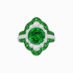 Load image into Gallery viewer, Antique Inspired Ring With Gemstone - Shahin Jewelry