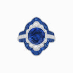 Load image into Gallery viewer, Antique Inspired Ring With Gemstone - Shahin Jewelry