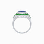 Load image into Gallery viewer, Antique Inspired Ring With Gemstone - Shahin Jewelry
