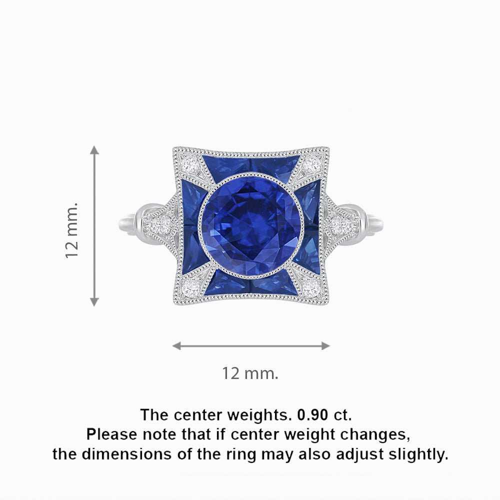 Antique Inspired Ring with Gemstone - Shahin Jewelry