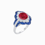 Load image into Gallery viewer, Antique Inspired Ring With Gemstone - Shahin Jewelry