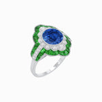 Load image into Gallery viewer, Antique Inspired Ring With Gemstone - Shahin Jewelry