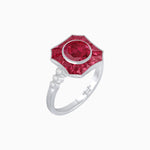 Load image into Gallery viewer, Antique Inspired Ring With Gemstone - Shahin Jewelry