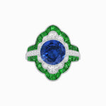 Load image into Gallery viewer, Antique Inspired Ring With Gemstone - Shahin Jewelry