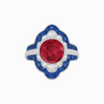 Load image into Gallery viewer, Antique Inspired Ring With Gemstone - Shahin Jewelry