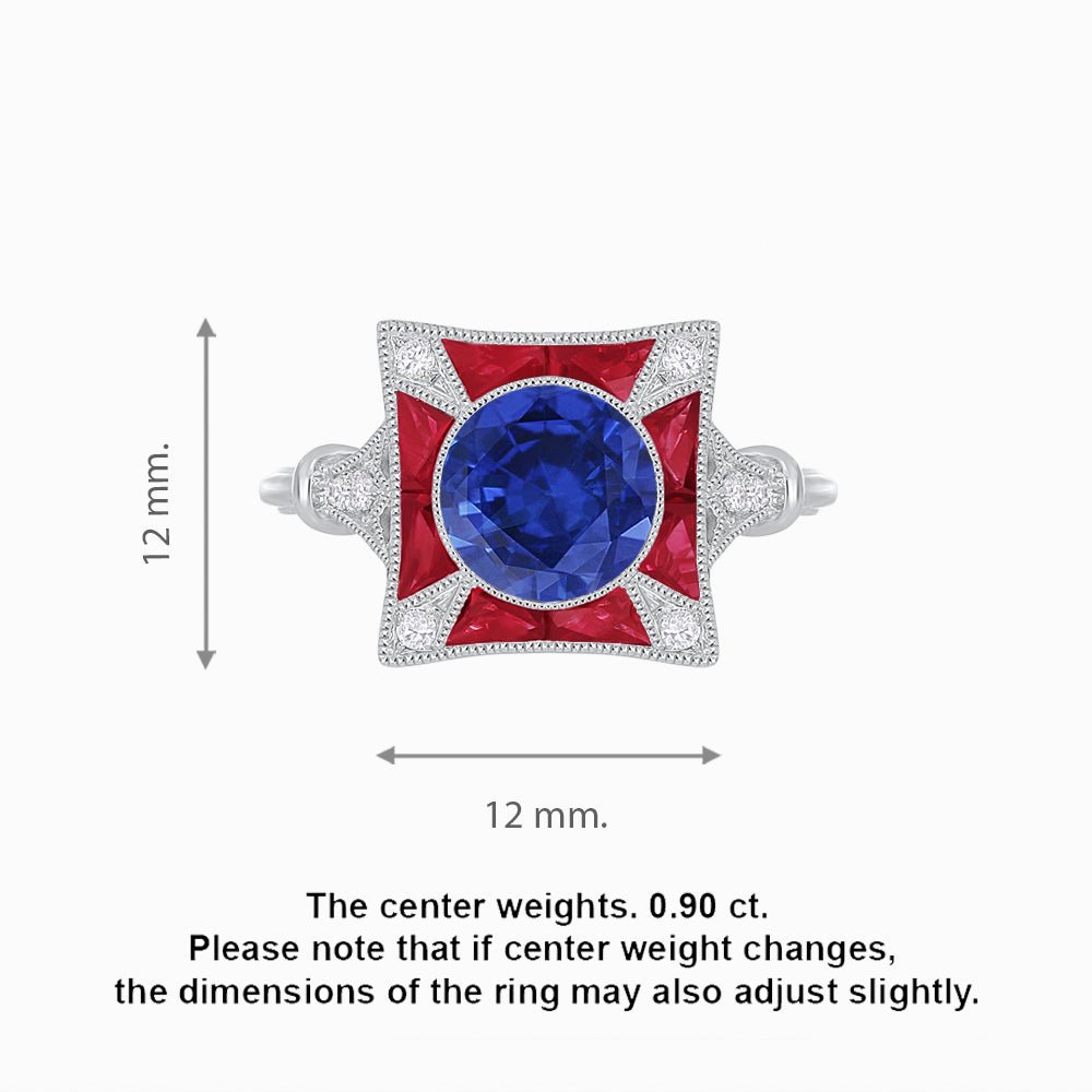 Antique Inspired Ring with Gemstone - Shahin Jewelry