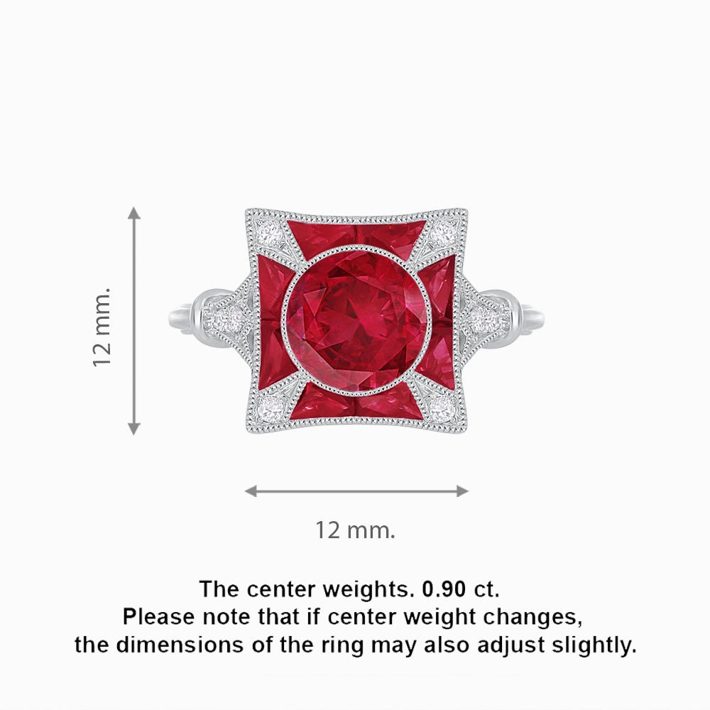 Antique Inspired Ring with Gemstone - Shahin Jewelry