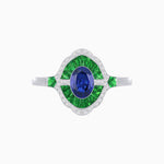 Load image into Gallery viewer, Antique Inspired Ring with Oval Gemstone - Shahin Jewelry