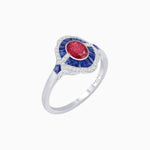 Load image into Gallery viewer, Antique Inspired Ring with Oval Gemstone - Shahin Jewelry