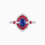 Load image into Gallery viewer, Antique Inspired Ring with Oval Gemstone - Shahin Jewelry