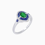 Load image into Gallery viewer, Antique Inspired Ring with Oval Gemstone - Shahin Jewelry