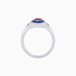 Load image into Gallery viewer, Antique Inspired Ring with Oval Gemstone - Shahin Jewelry