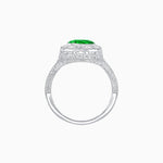 Load image into Gallery viewer, Antique Inspired Round Cut Milgrain Diamond Halo Ring - Shahin Jewelry