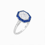 Load image into Gallery viewer, Are Deco Octagonal Shaped Ring with Diamond - Shahin Jewelry