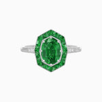 Load image into Gallery viewer, Are Deco Octagonal Shaped Ring with Gemstone - Shahin Jewelry