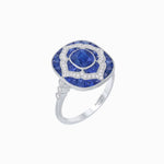 Load image into Gallery viewer, Art Deco Cocktail Ring with Gemstone - Shahin Jewelry
