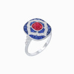 Load image into Gallery viewer, Art Deco Cocktail Ring with Gemstone - Shahin Jewelry