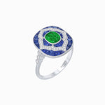 Load image into Gallery viewer, Art Deco Cocktail Ring with Gemstone - Shahin Jewelry
