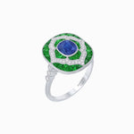 Load image into Gallery viewer, Art Deco Cocktail Ring with Gemstone - Shahin Jewelry