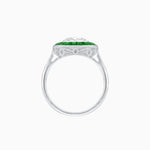 Load image into Gallery viewer, Art Deco Cushion Cut Ring with French-Cut Gemstone Halo and Diamond Accents - Shahin Jewelry