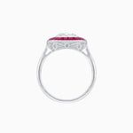 Load image into Gallery viewer, Art Deco Cushion Cut Ring with French-Cut Gemstone Halo and Diamond Accents - Shahin Jewelry