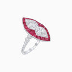 Load image into Gallery viewer, Art Deco Diamond Marquise Shape Toi et Moi Style Vintage Engagement Ring - Shahin Jewelry