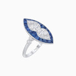Load image into Gallery viewer, Art Deco Diamond Marquise Shape Toi et Moi Style Vintage Engagement Ring - Shahin Jewelry
