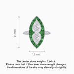 Load image into Gallery viewer, Art Deco Diamond Marquise Shape Toi et Moi Style Vintage Engagement Ring - Shahin Jewelry