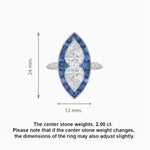 Load image into Gallery viewer, Art Deco Diamond Marquise Shape Toi et Moi Style Vintage Engagement Ring - Shahin Jewelry